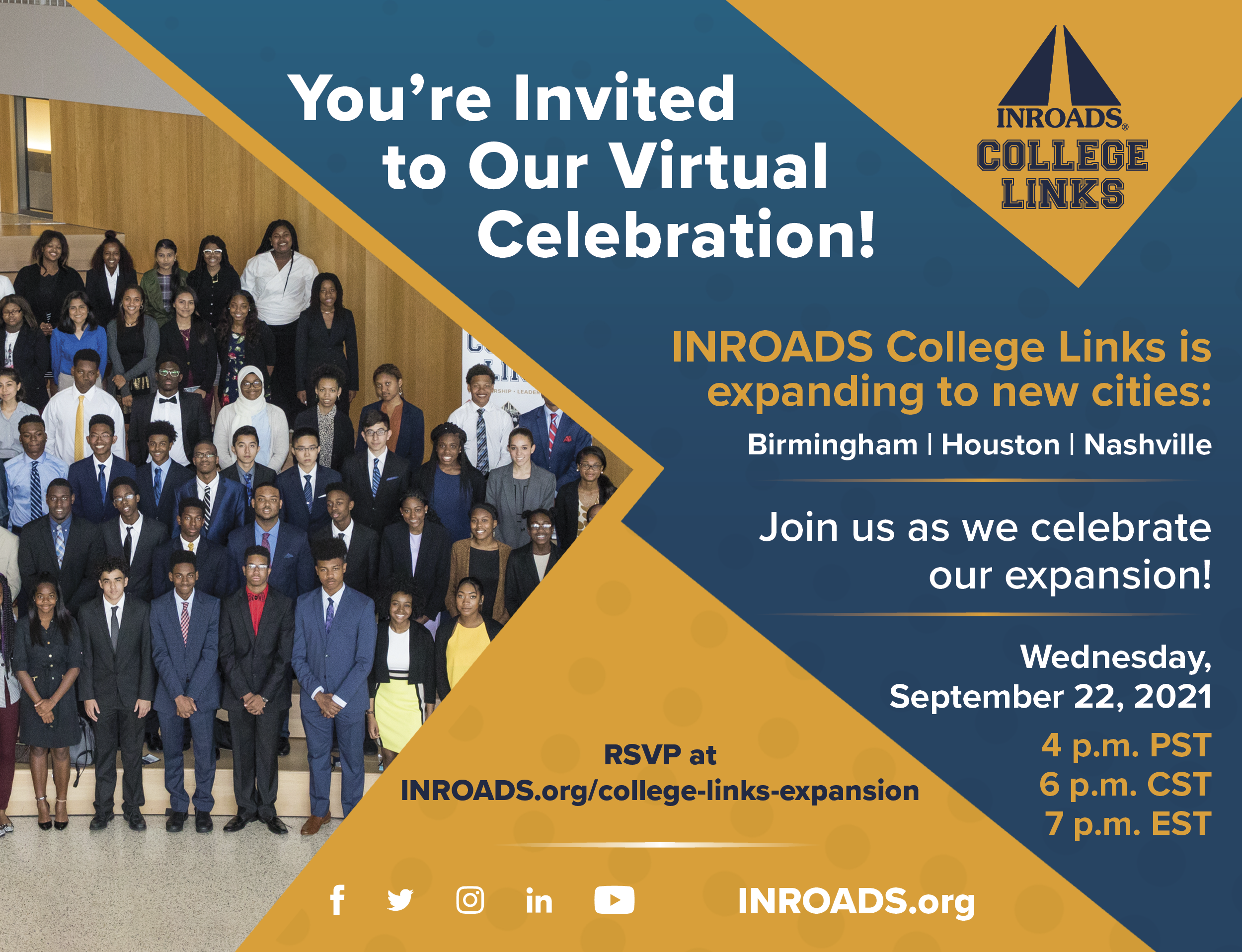 Featured image for “INROADS COLLEGE LINKS EXPANDS ITS REACH AND  IMPACT TO MORE U.S. CITIES”