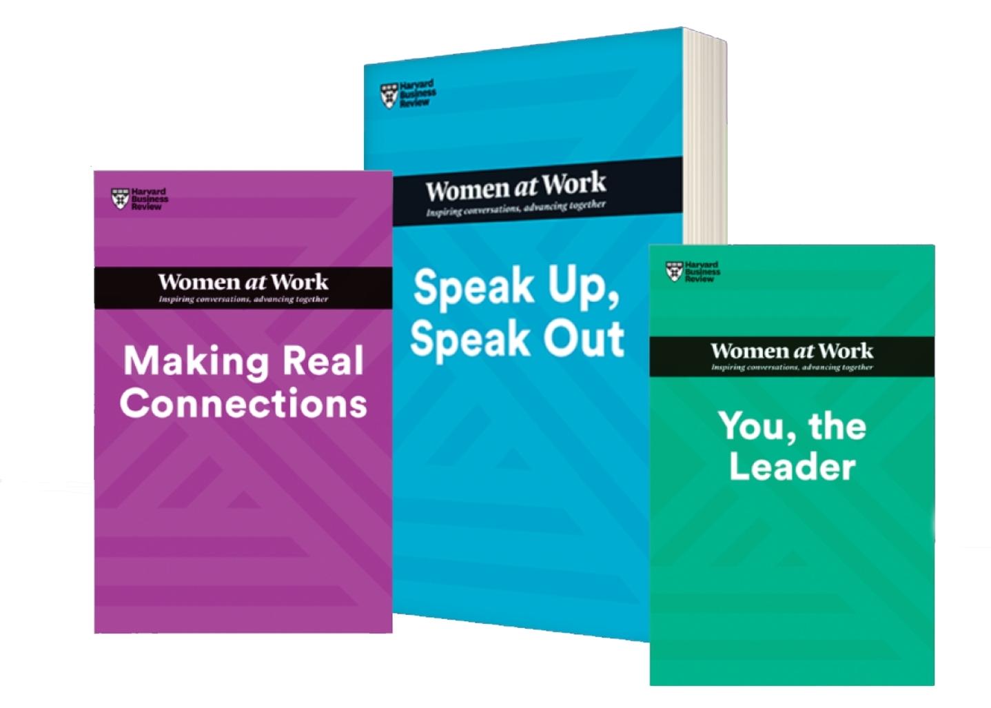 Graphic of Harvard Business Review Women at Work Book Series